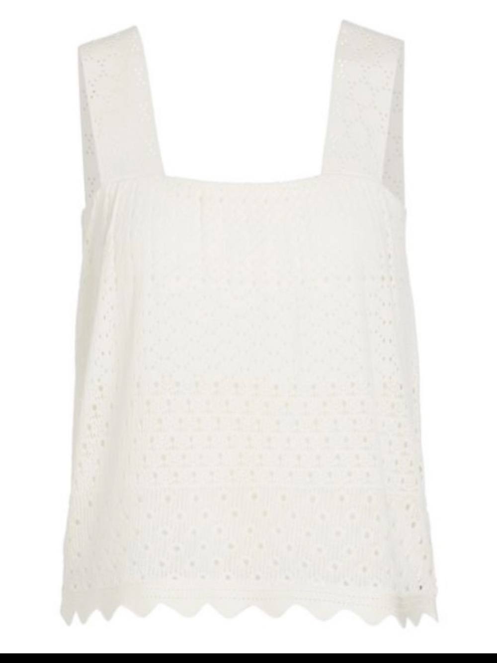 NWOT - ELIE TAHARI Cream Crochet Knit Tank Top